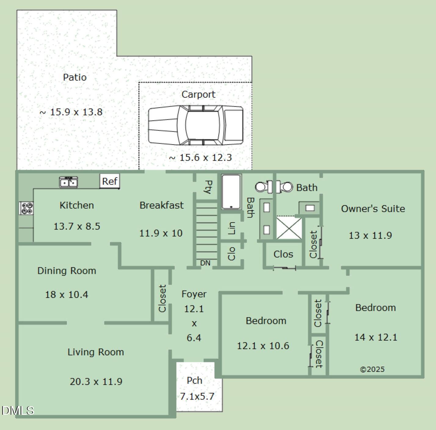 913 Merwin Road Raleigh, NC 27606 - Photo 28 of 28 Floorplan-1st-913 Merwin Road (Custom)