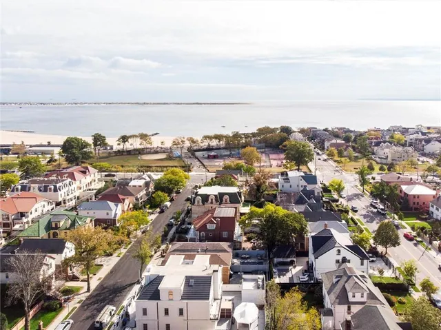 an aerial view of multiple houses
