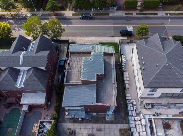 an aerial view of multiple house