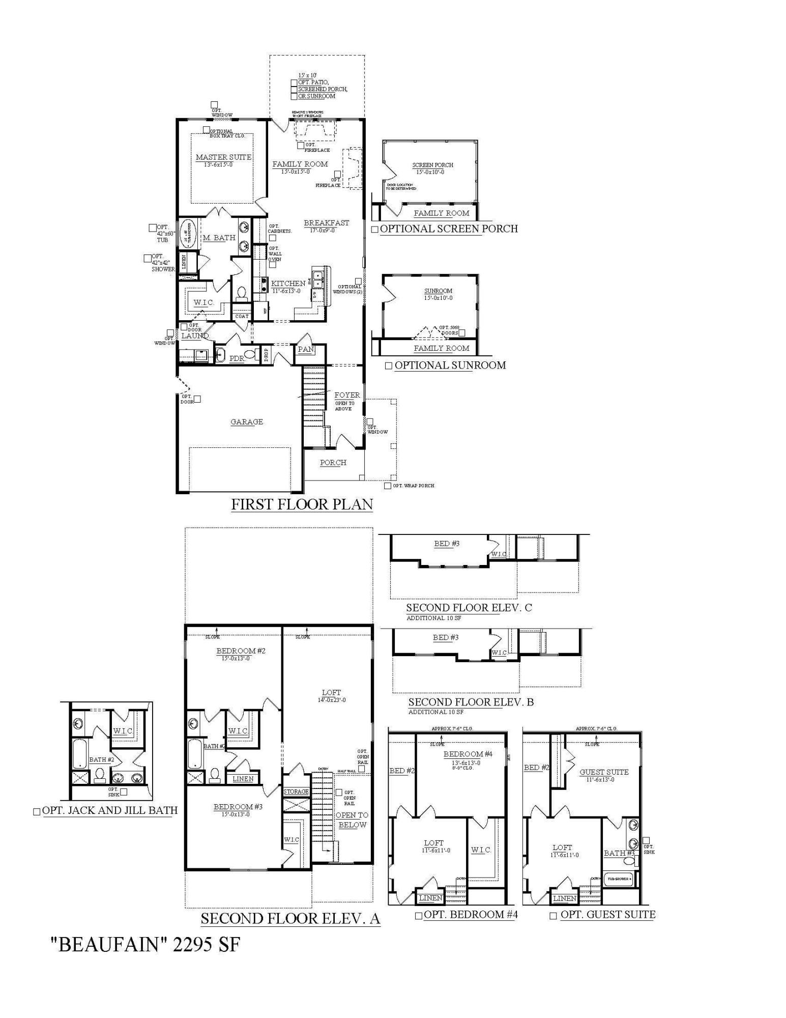 710 Sportsman Road Moncks Corner, SC 29461 - Photo 55 of 55 Beaufain Floor Plan