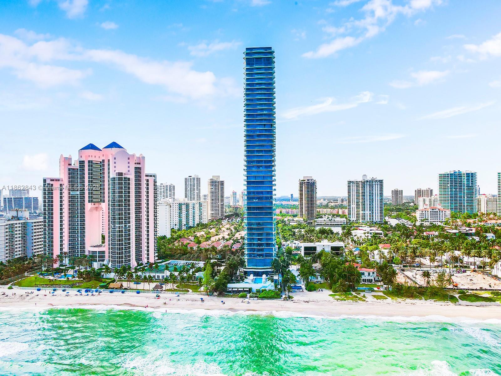 19575 Collins Avenue, Unit 9 Sunny Isles Beach, FL 33160 - Photo 90 of 91 a view of a city with tall buildings