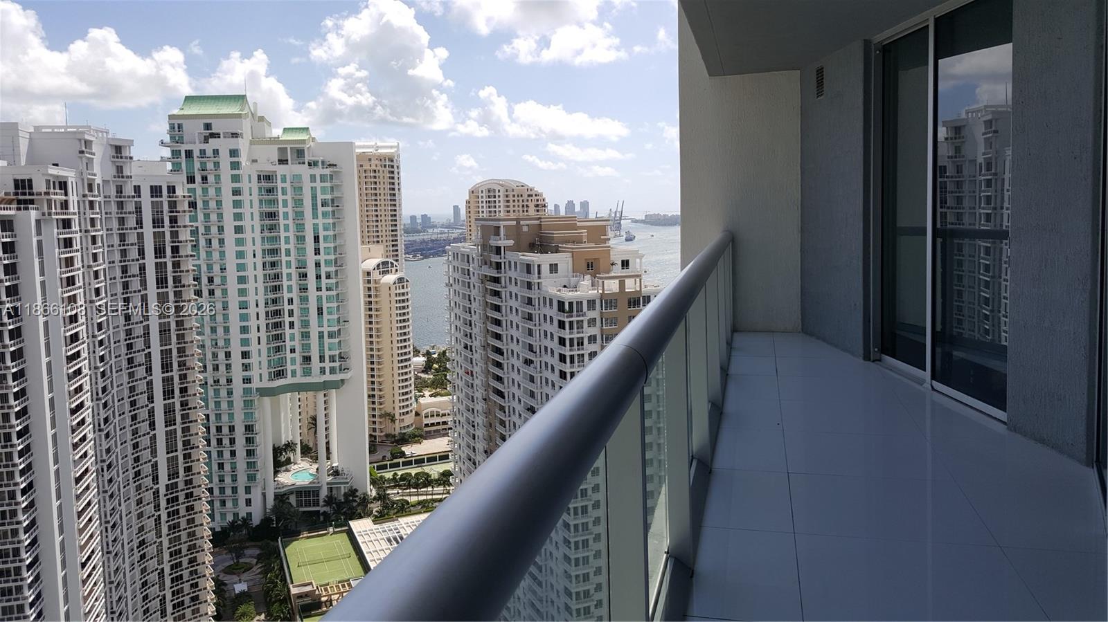 495 Brickell Avenue, Unit 3504 Miami, FL 33131 - Photo 16 of 43 a city view from the balcony