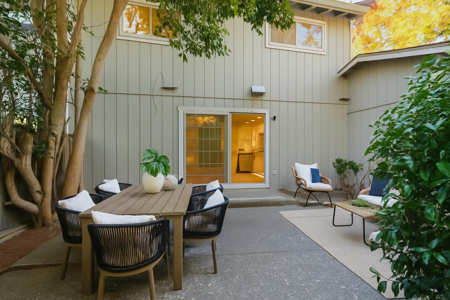 1542 Canna Court Mountain View, CA 94043 - Photo 26 of 34 a backyard of a house with table and chairs
