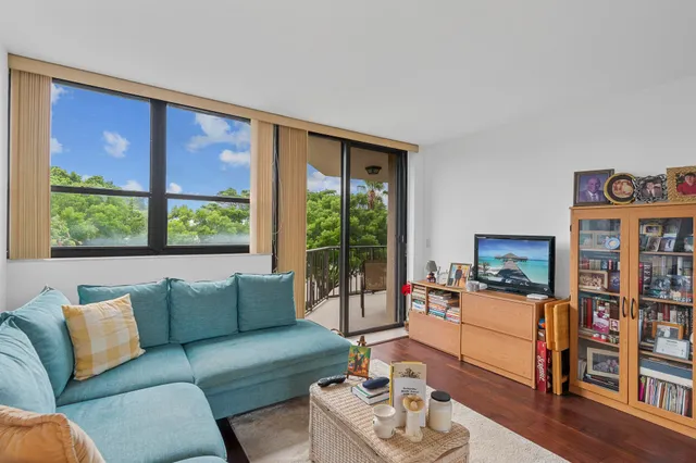 a view of balcony with furniture