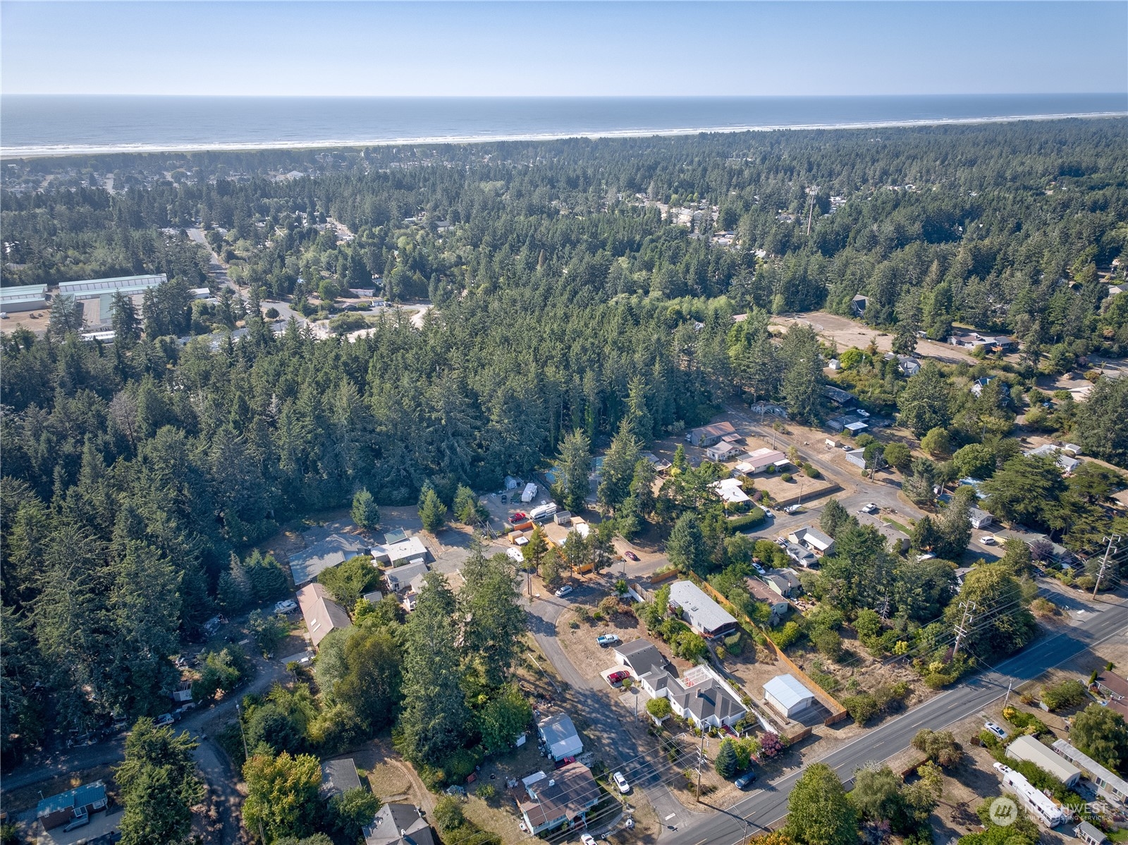 26507 Sandridge Road Nahcotta, WA 98640 - Photo 40 of 40 an aerial view of a city with lots of residential buildings