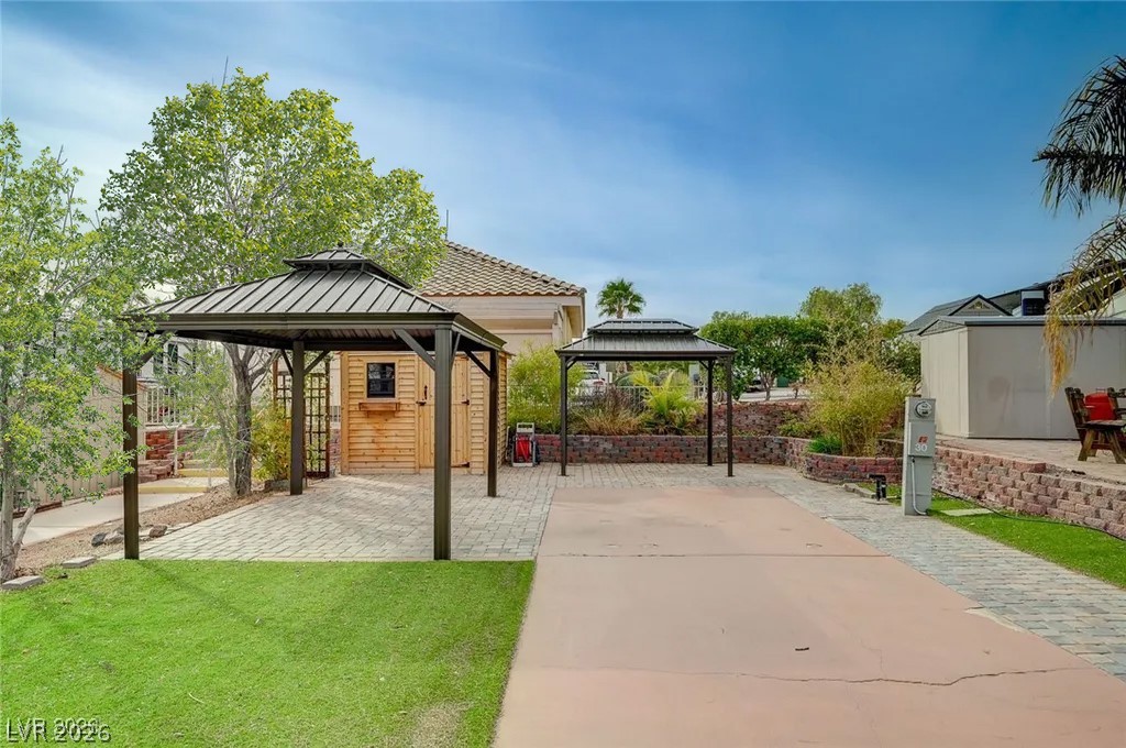 866 Sparrow Way Boulder City, NV 89005 - Photo 5 of 25 View of patio / terrace featuring a gazebo
