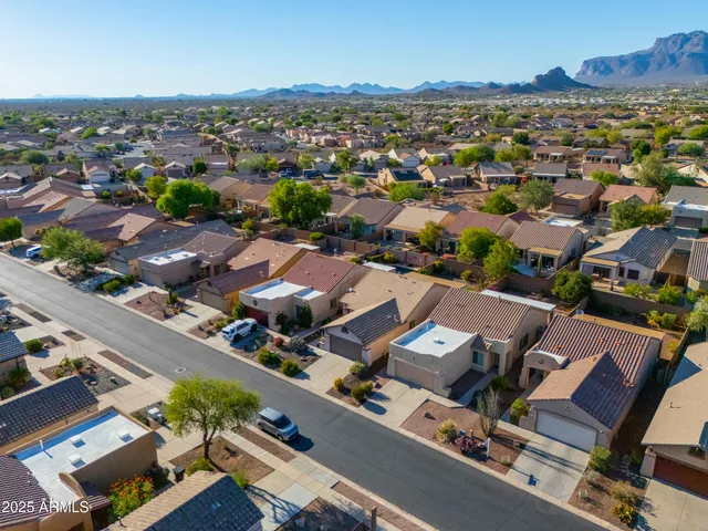 an aerial view of a city with lots of residential buildings