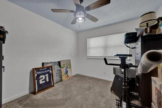 a view of workspace with wooden floor