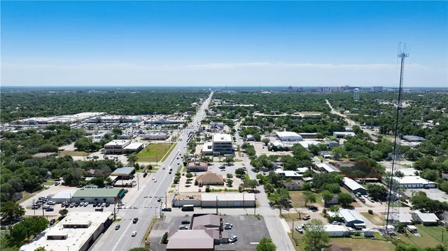 an aerial view of a city