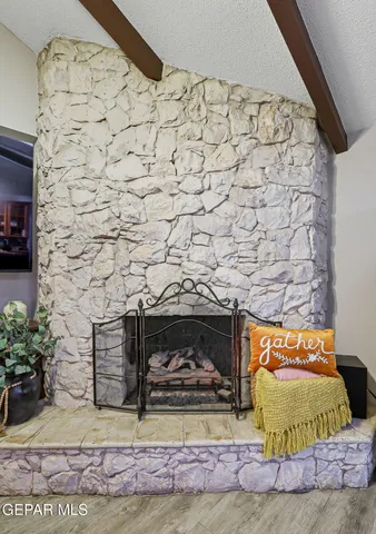 a view of wooden door