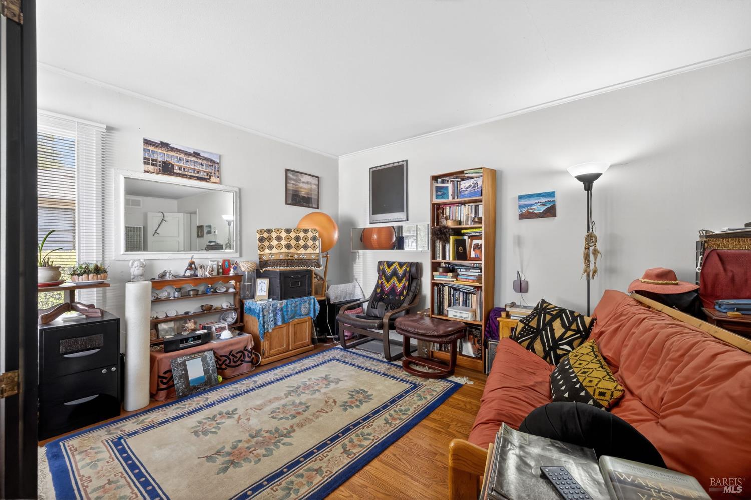 1204 14th Street Santa Rosa, CA 95404 - Photo 17 of 26 1202 14Th Street, Living room with hardwood floors and large corner windows