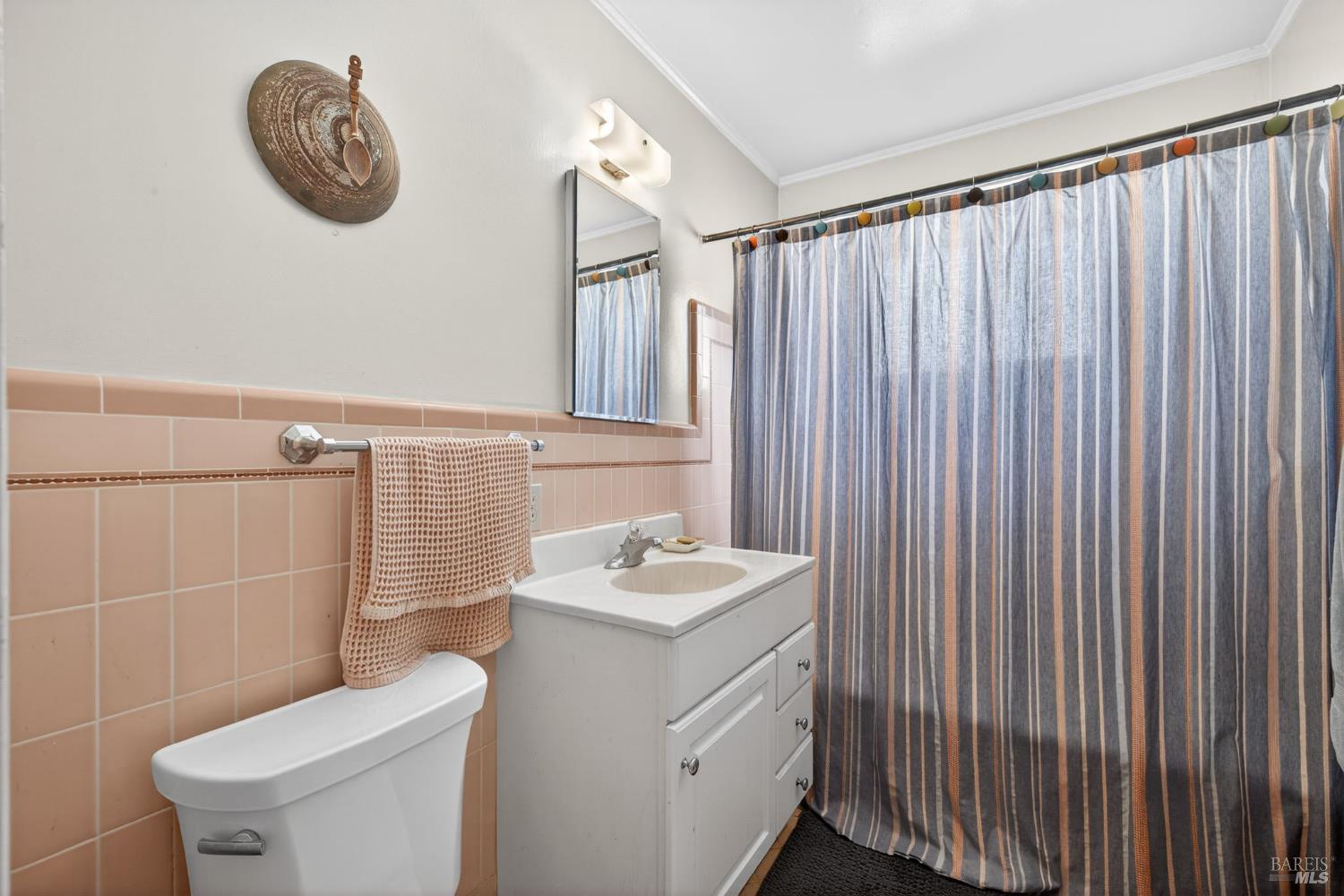 1204 14th Street Santa Rosa, CA 95404 - Photo 9 of 26 1206 14Th Street bathroom. Shower over tub with tile surround and flooring