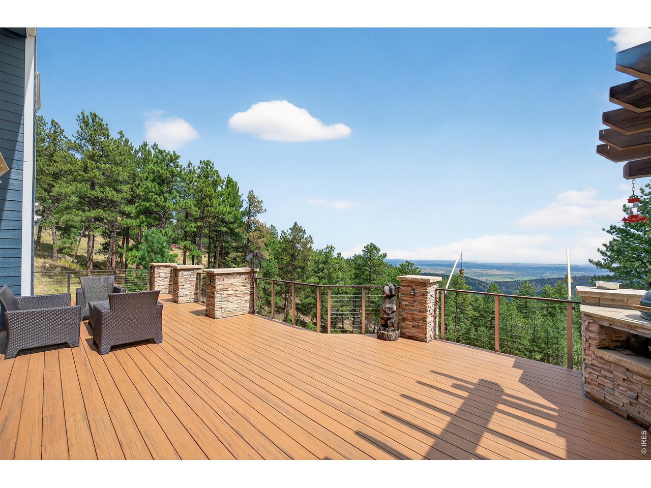 820 Peakview Road Boulder, CO 80302 - Photo 43 of 50 a view of a terrace with furniture and garden