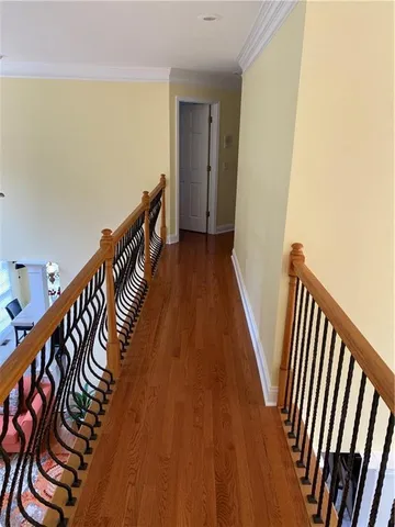 a front view of a house with a chandelier