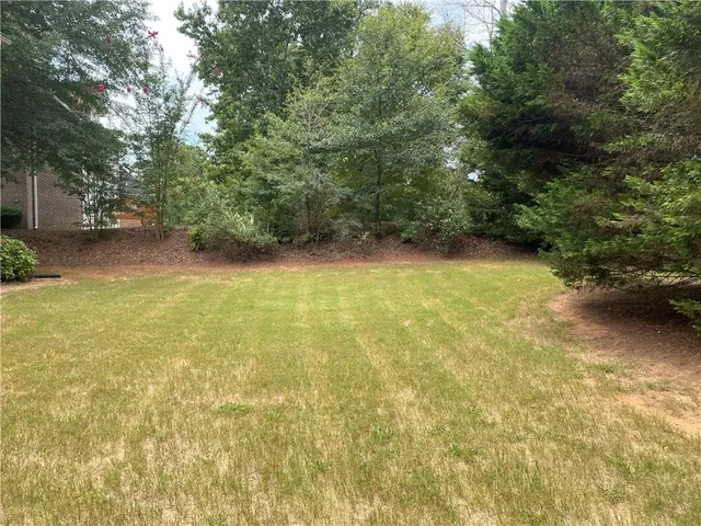 a view of a yard with an outdoor space