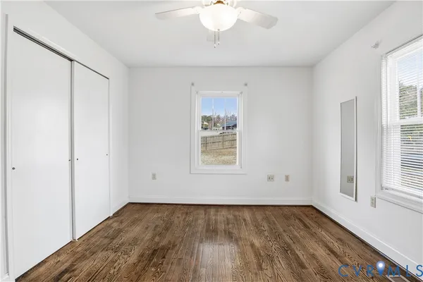 an empty room with a window