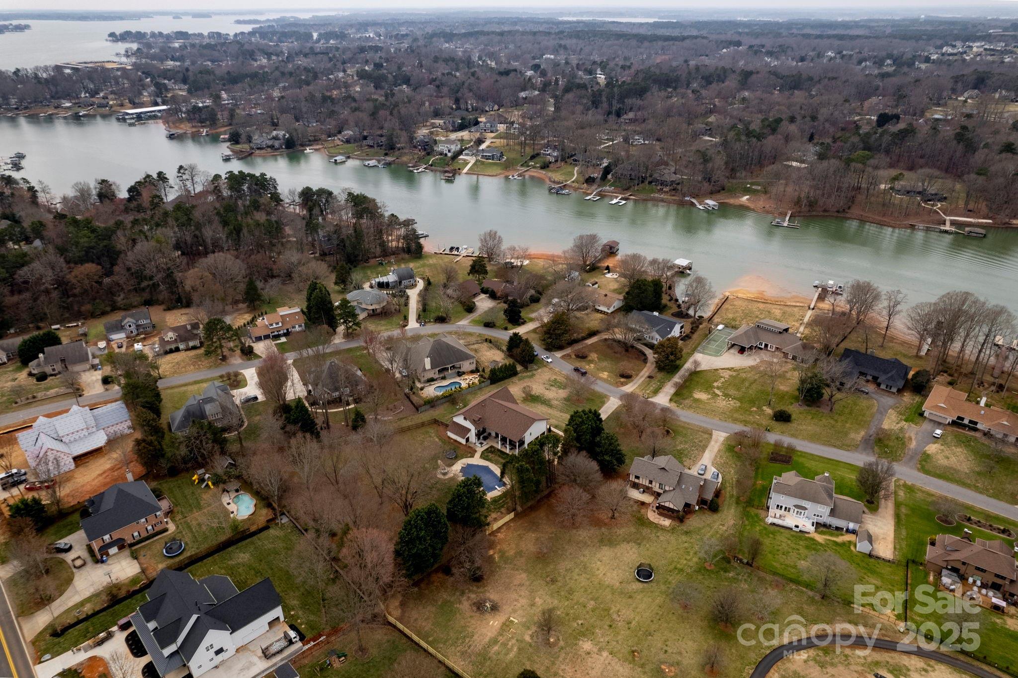 241 Spring Run Road Mooresville, NC 28117 - Photo 39 of 45 an aerial view of a house with a lake view