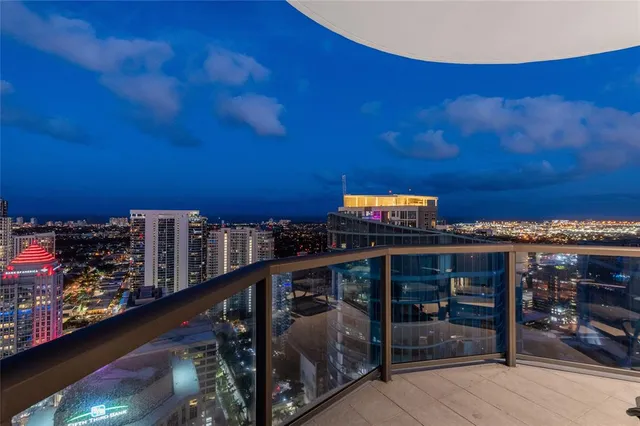 a view of a city with tall buildings