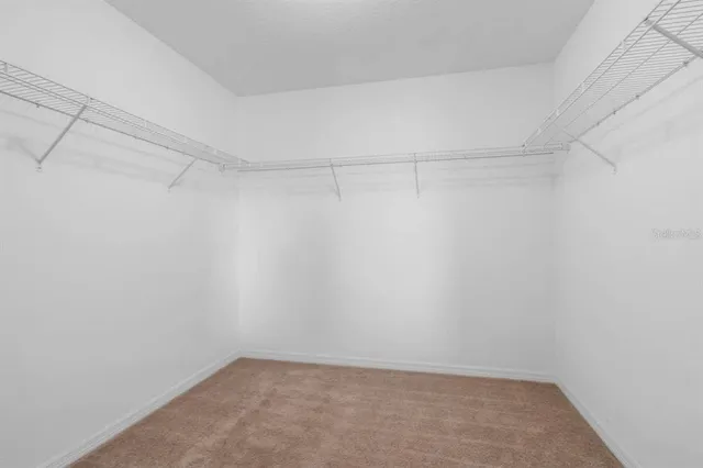 a spacious bedroom with a bed and window