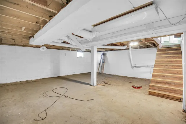 a view of a room with storage