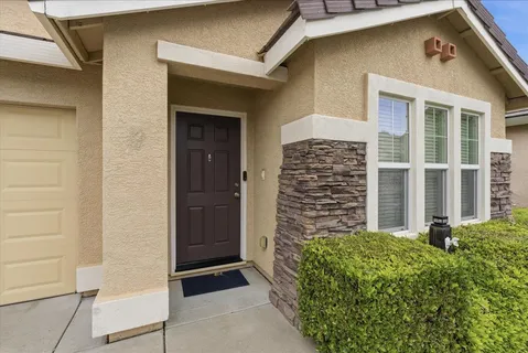 a front view of a house