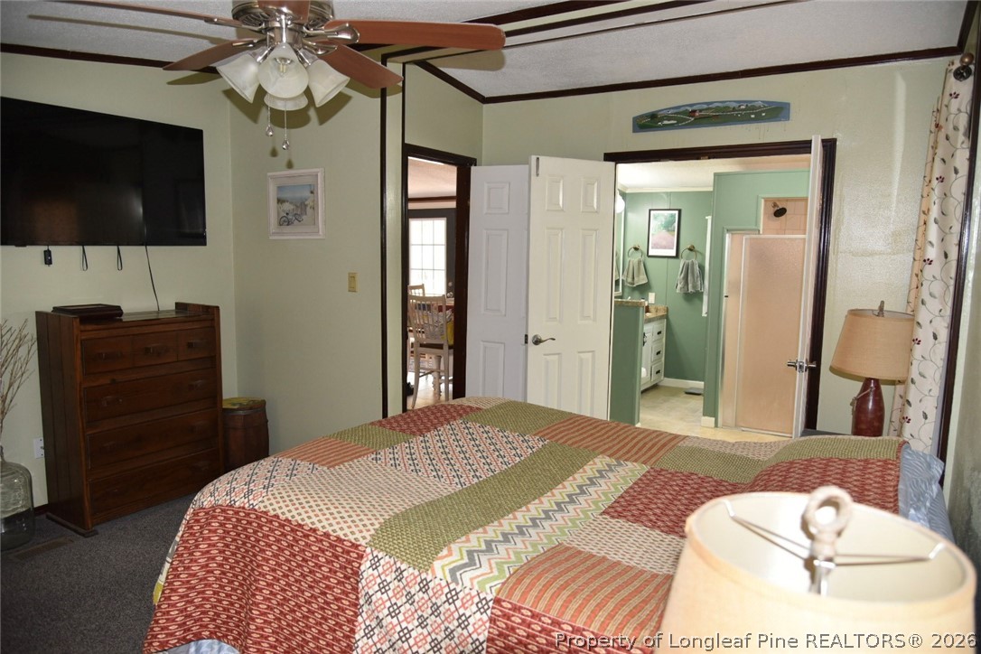 780 Old River Road Carthage, NC 28327 - Photo 12 of 28 a bedroom with a bed and a flat screen tv