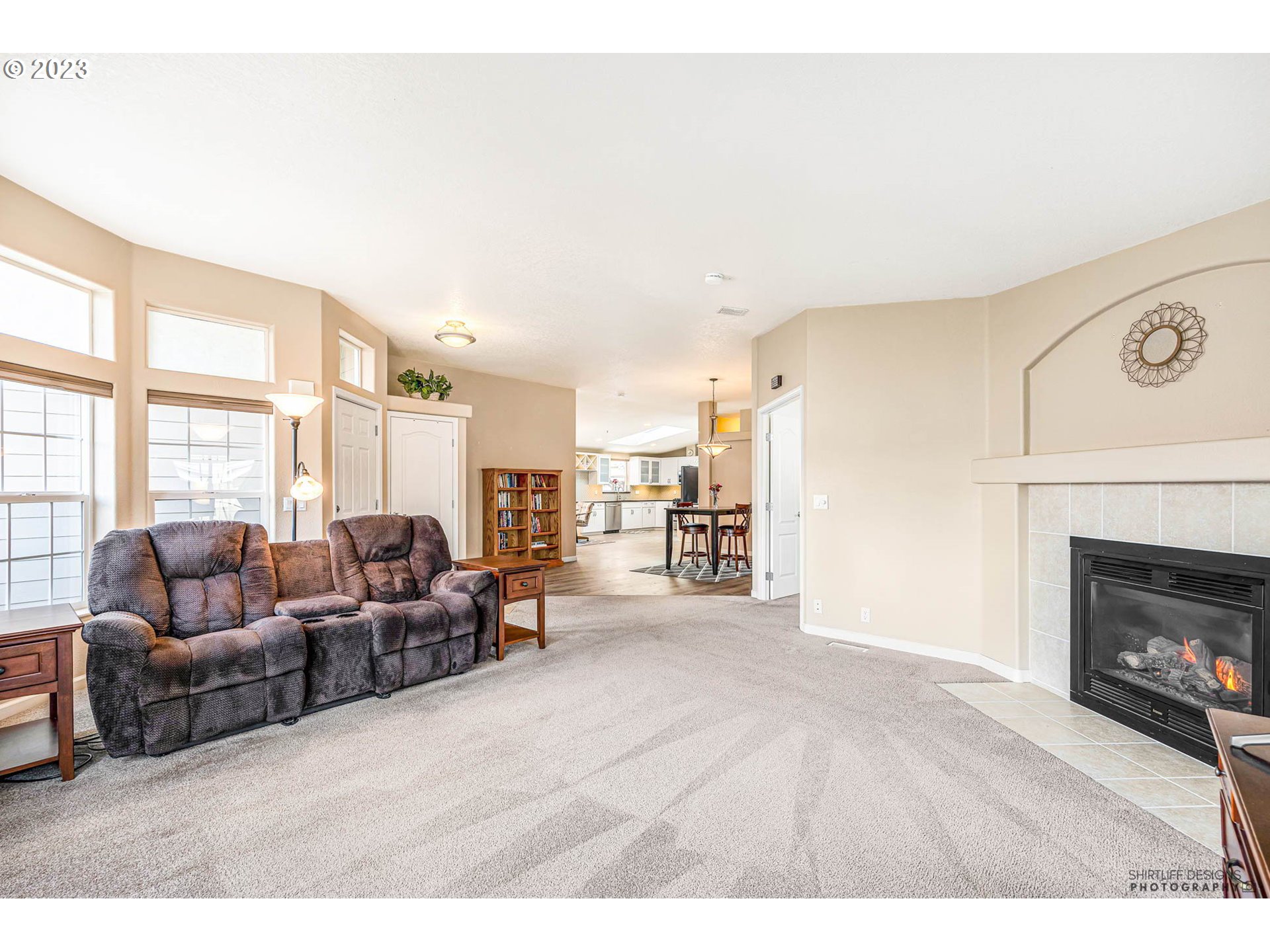 2458 Blue Boy Lane Eugene, OR 97404 - Photo 6 of 28 a living room with furniture and a fireplace