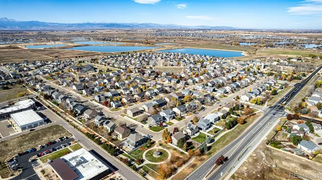 an aerial view of a city