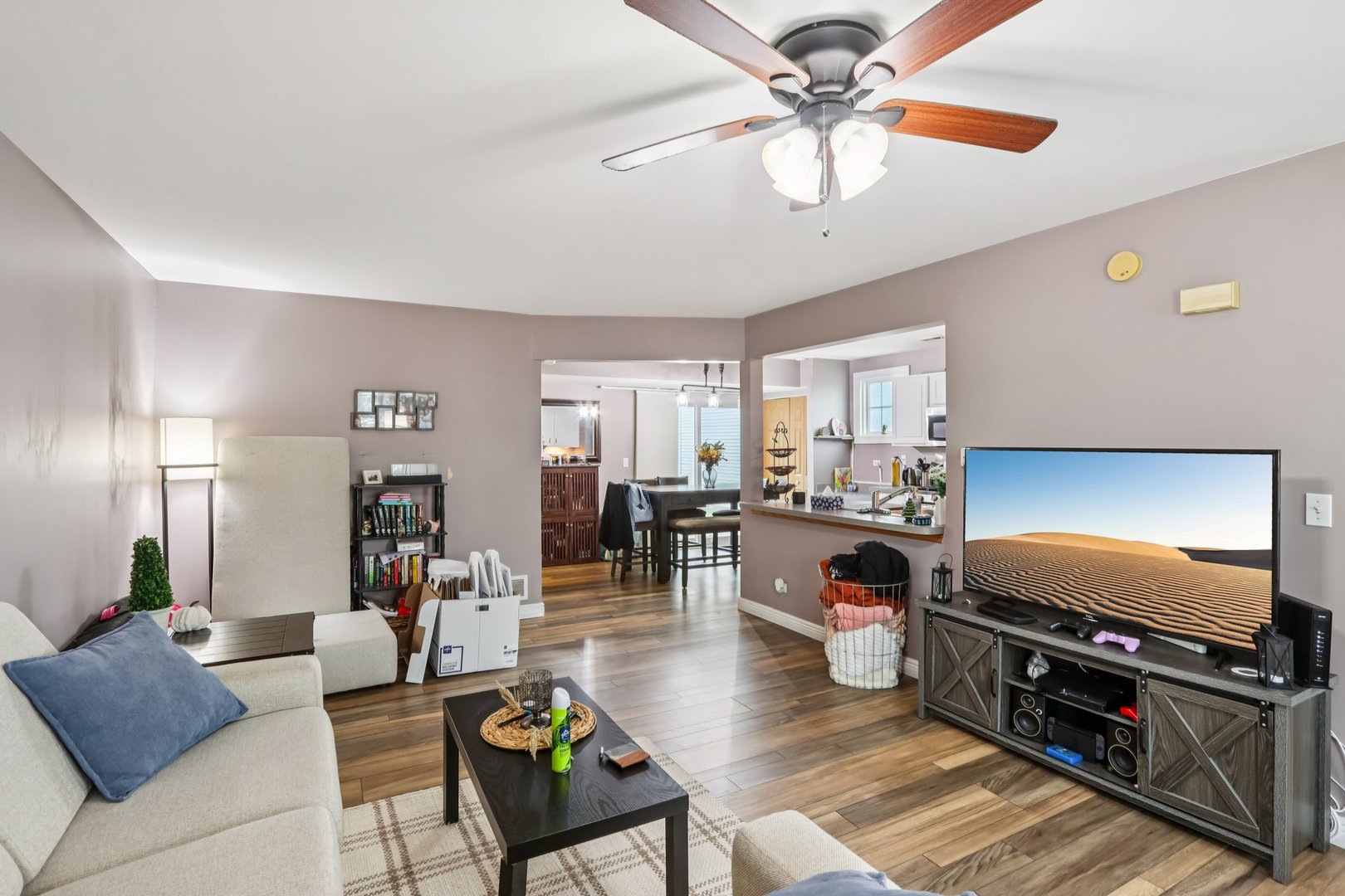 1010 Symphony Drive Aurora, IL 60504 - Photo 7 of 28 a living room with furniture and a flat screen tv
