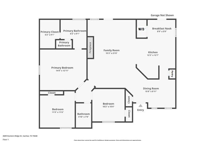 4609 Hunters Ridge Drive Sachse, TX 75048 - Photo 38 of 38 a picture of a floor plan