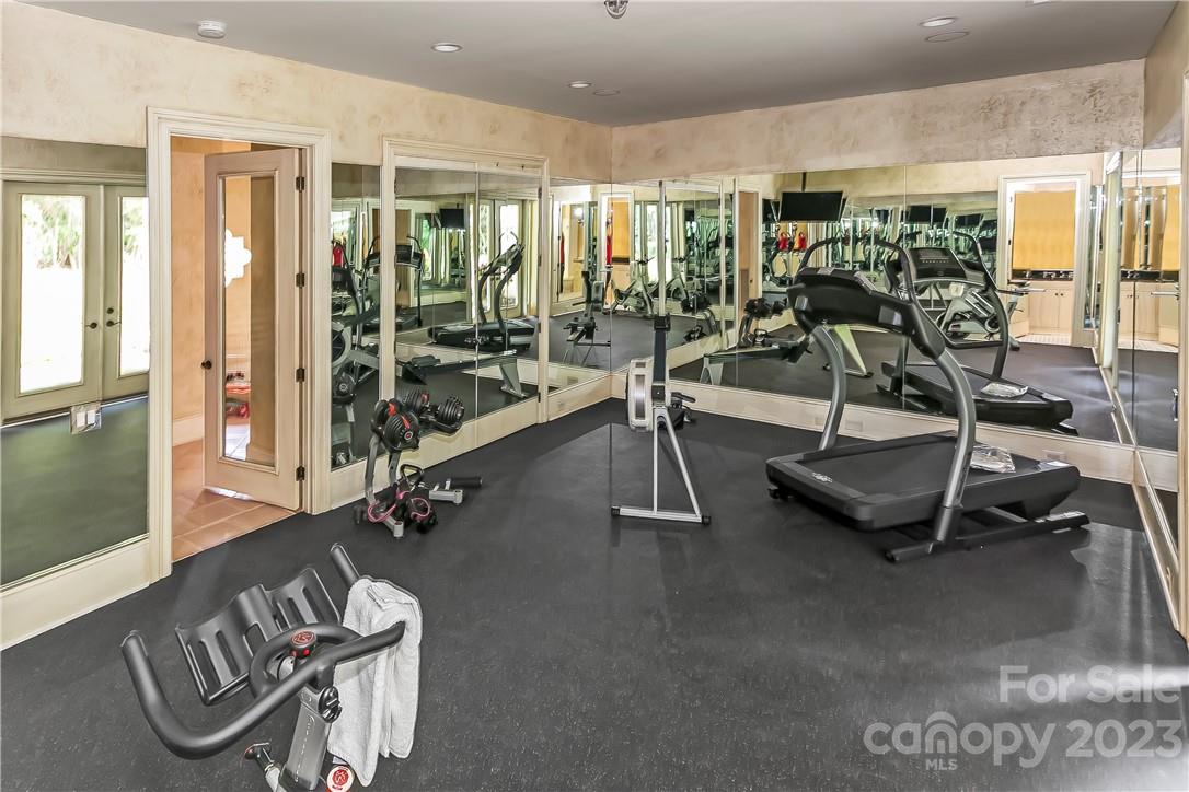 8371 Providence Road Charlotte, NC 28277 - Photo 43 of 48 a view of a room with gym equipment