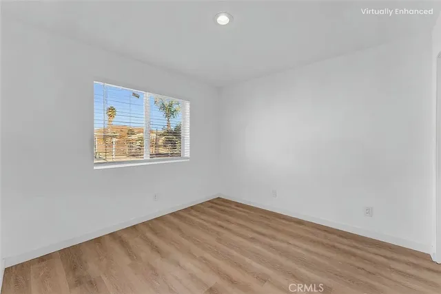 an empty room with a window