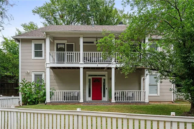 a view of a house with a porch