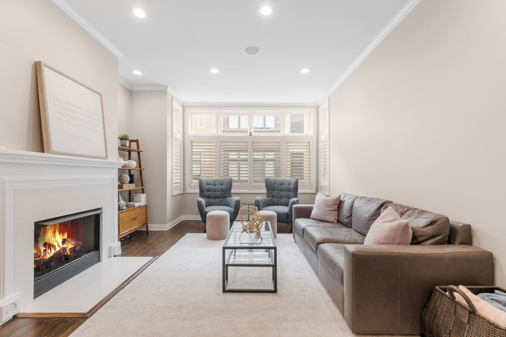 1738 South Indiana Avenue Chicago, IL 60616 - Photo 5 of 29 a living room with furniture a fireplace and a large window