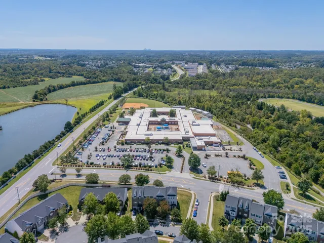 an aerial view of a city