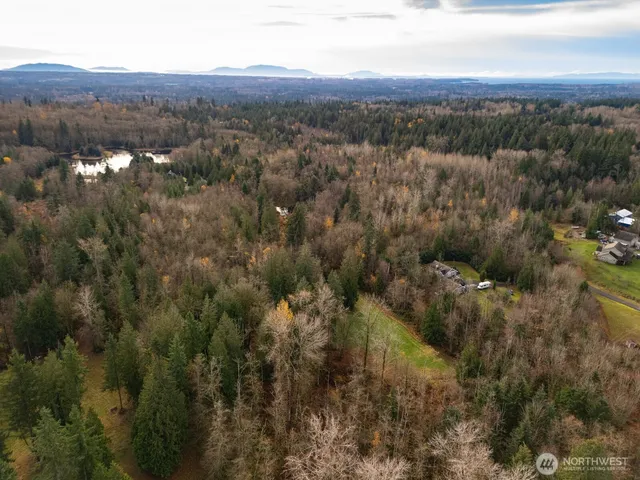 an aerial view of residential houses with outdoor and green space