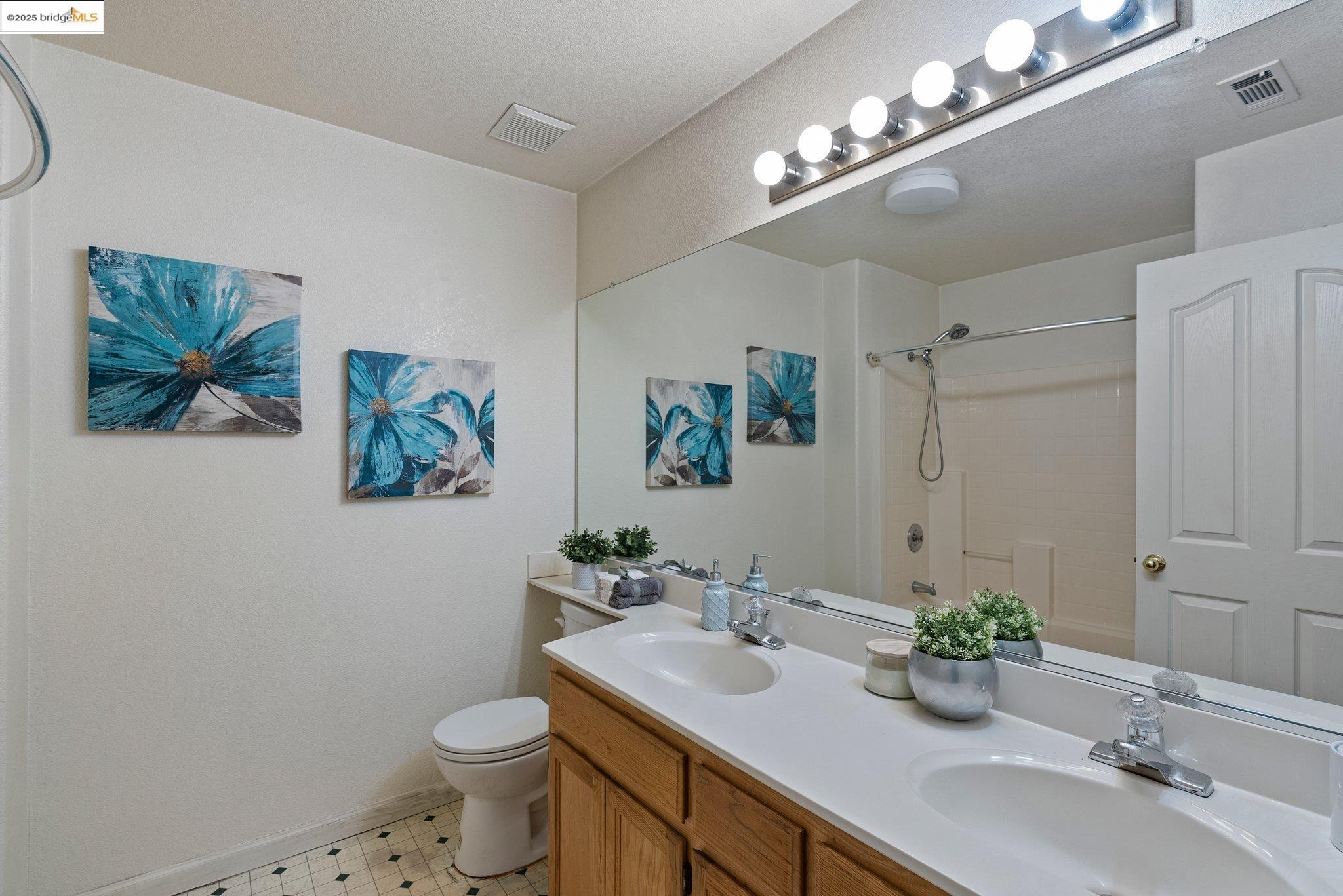 5200 Mohican Way Antioch, CA 94531 - Photo 33 of 50 a bathroom with a toilet a sink and mirror