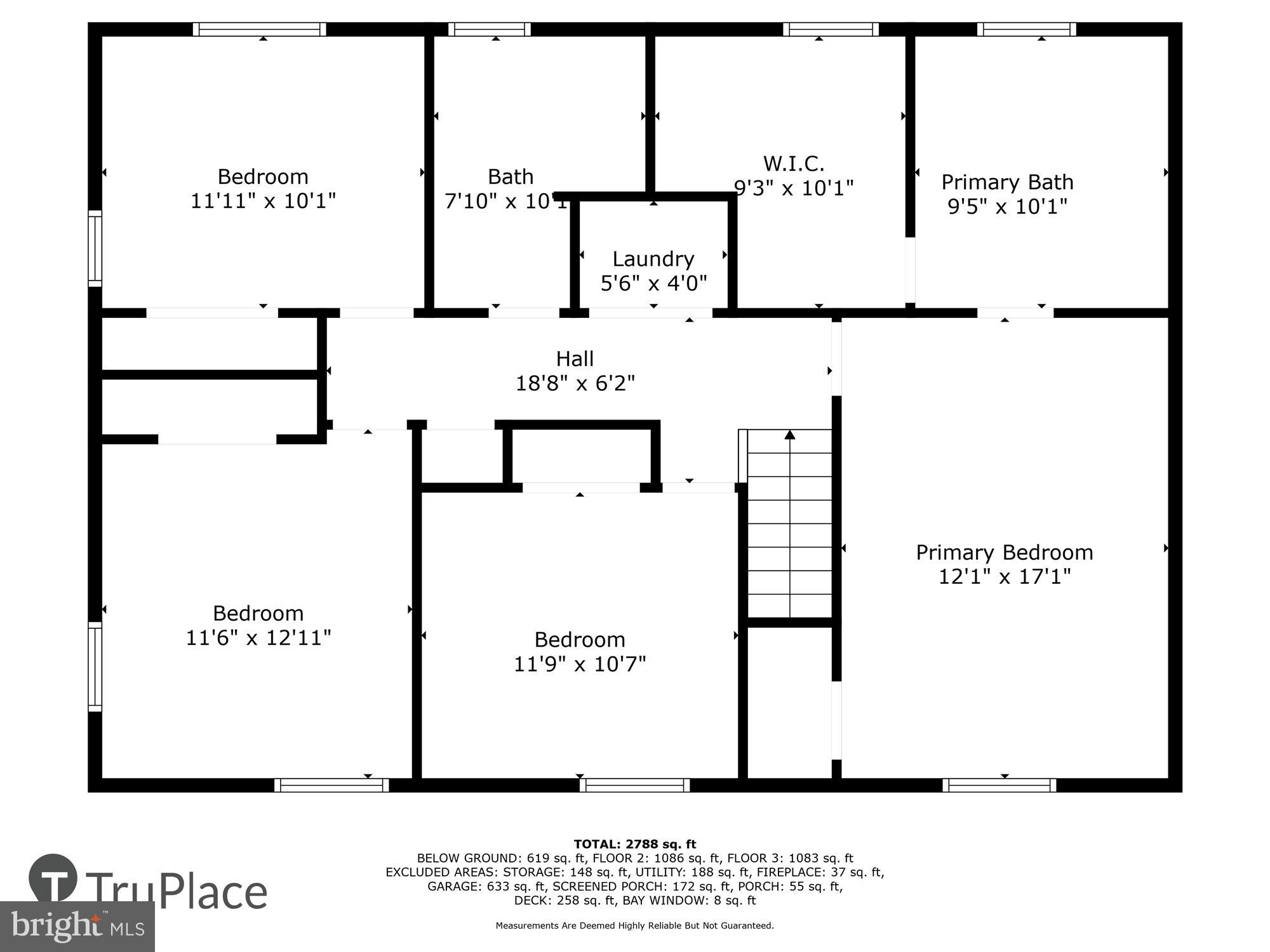 2104 Harbor Drive Annapolis, MD 21409 - Photo 69 of 86 Upper Level (labels & Measurements)