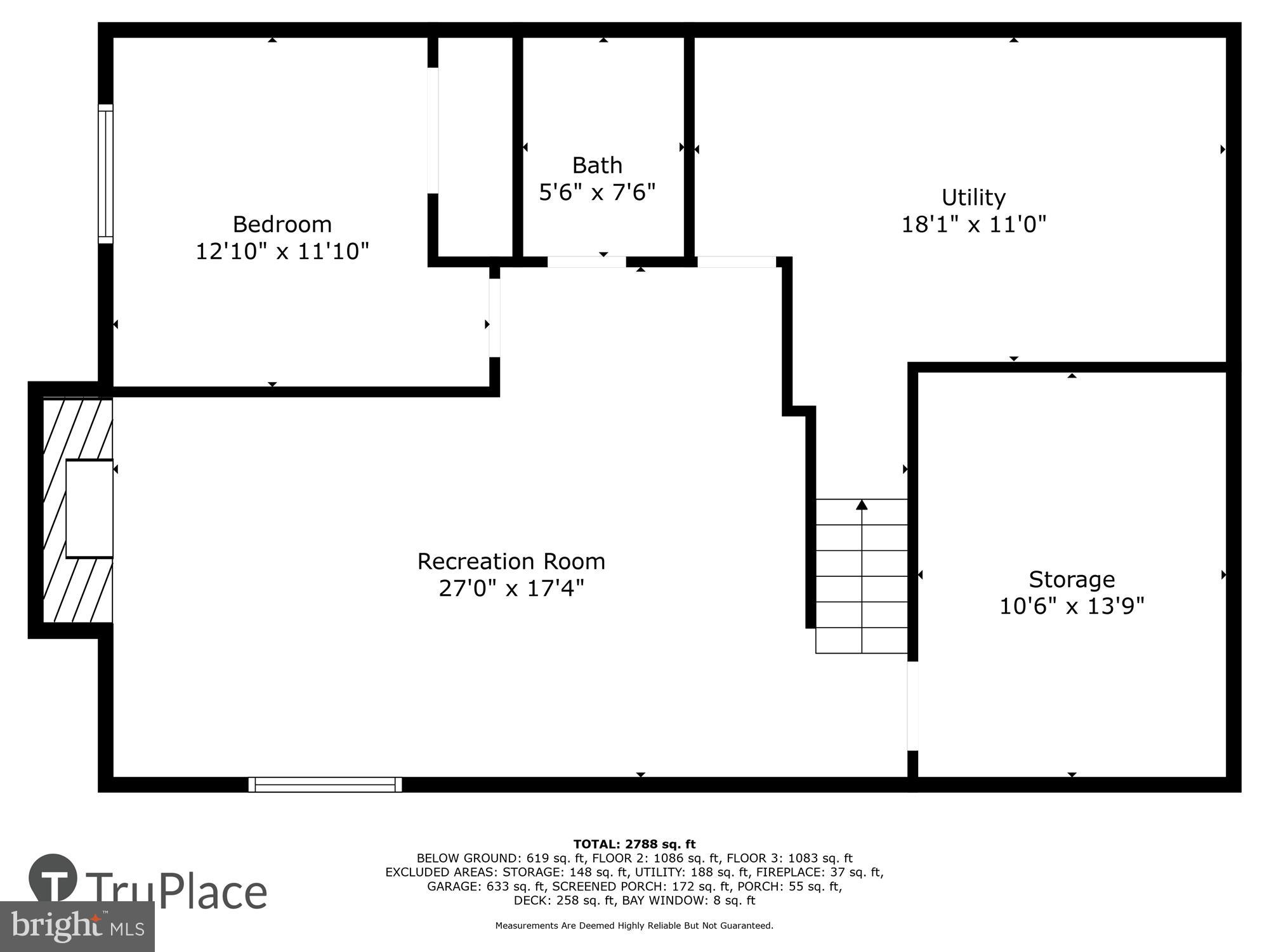 2104 Harbor Drive Annapolis, MD 21409 - Photo 70 of 86 Lower Level (Labels & Measurements)