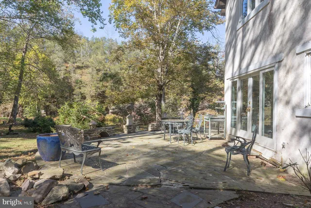 a view of outdoor space with seating