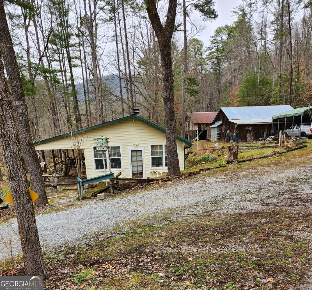 2594 Blue Ridge Gap Road Clayton, GA 30525 - Photo 6 of 77 a view of a house with large trees and sitting area