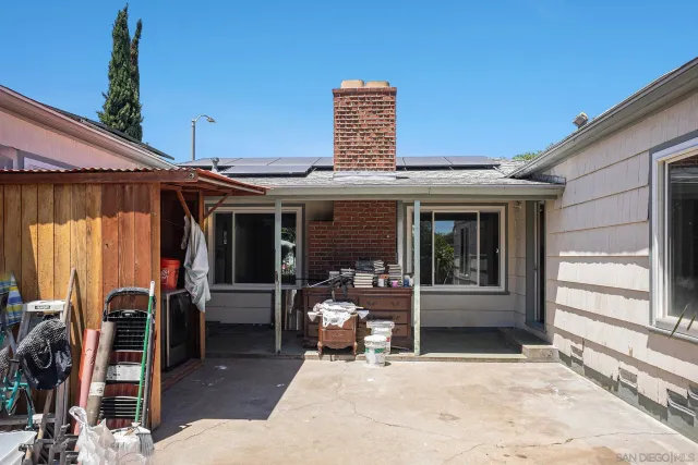 a view of a house with patio