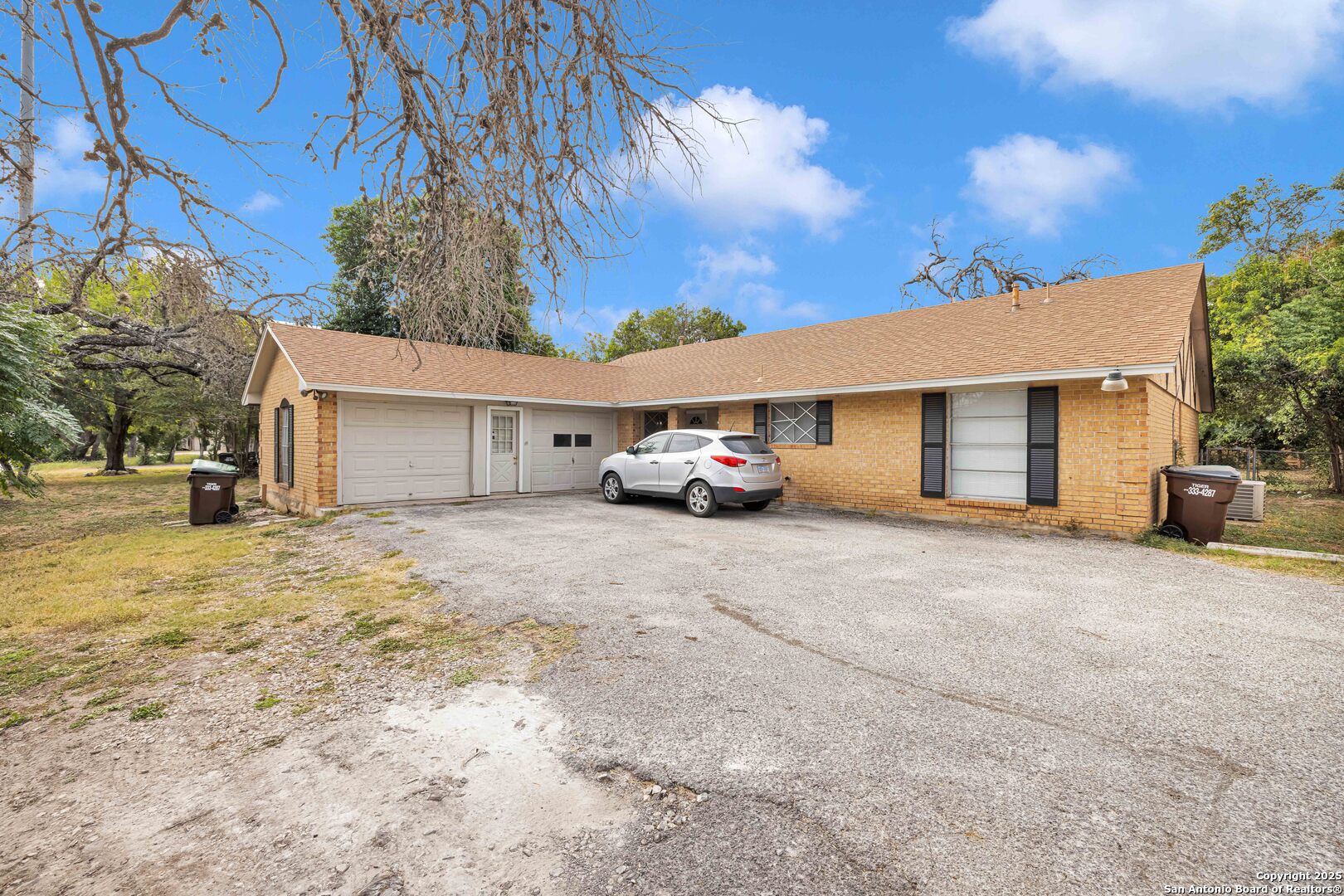 a car parked in front of house