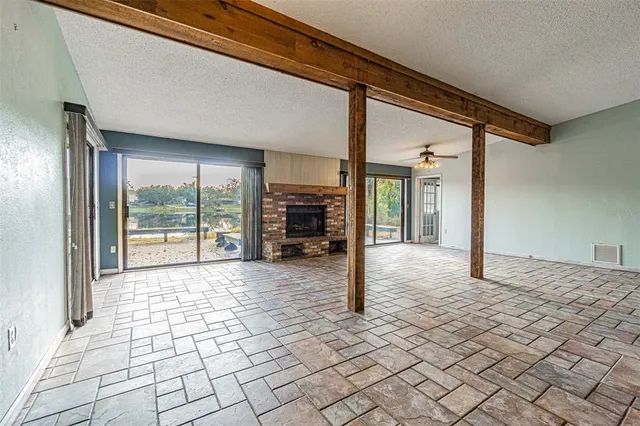 a view of a room with window