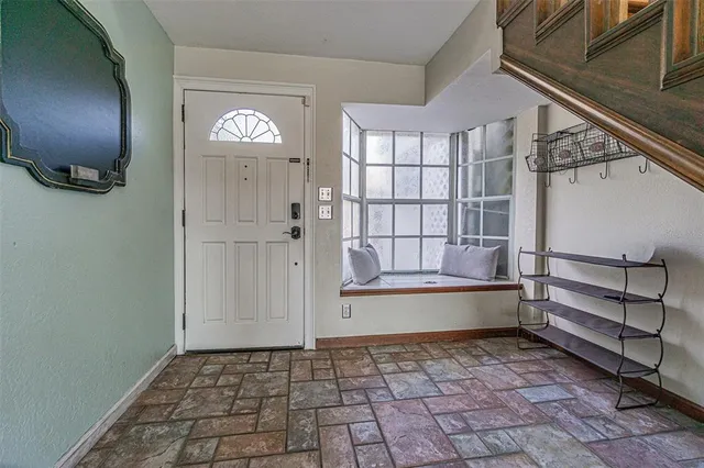 a view of a entryway door of the house
