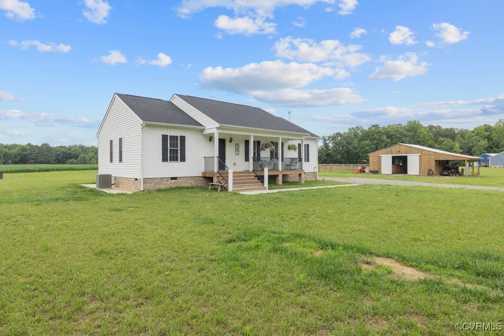 9530 Dabneys Mill Road Manquin, VA 23106 - Photo 1 of 40 Ranch-style home featuring crawl space, covered po