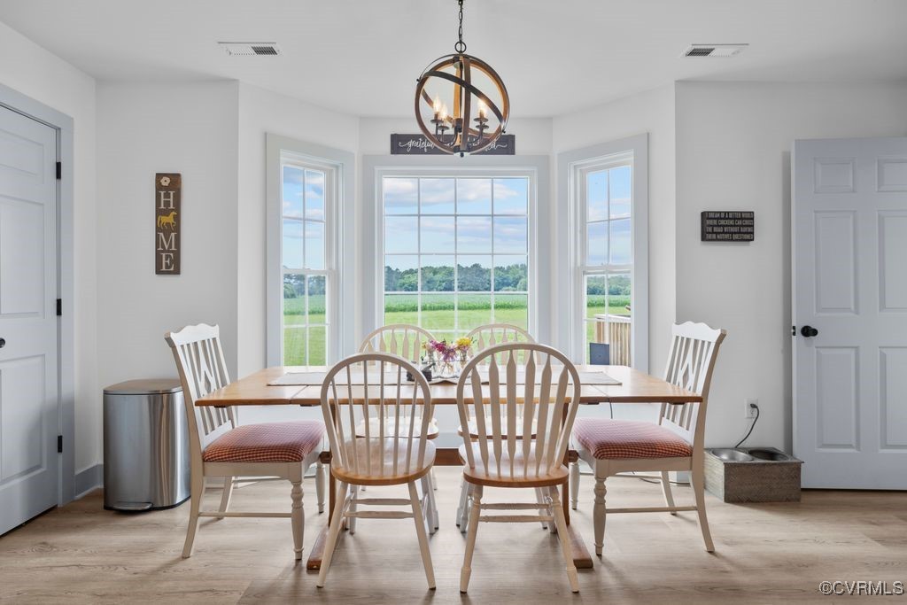 9530 Dabneys Mill Road Manquin, VA 23106 - Photo 14 of 40 Dining room featuring a chandelier, healthy amount
