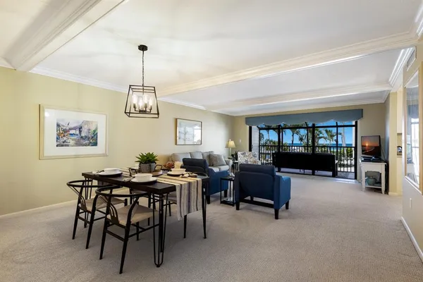 a view of a livingroom and dining room