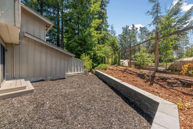 a backyard of a house