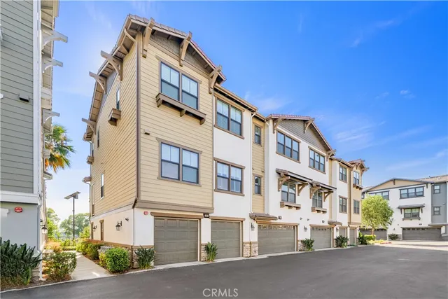a front view of a building with a street